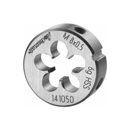 Garant M8X0.5 HSS Round Die, Closed/Pre-Slit Form 141050 8X0,5